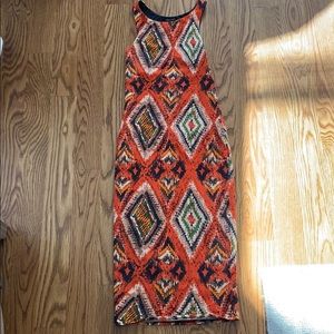 Racer back Aztec print stretchy dress
